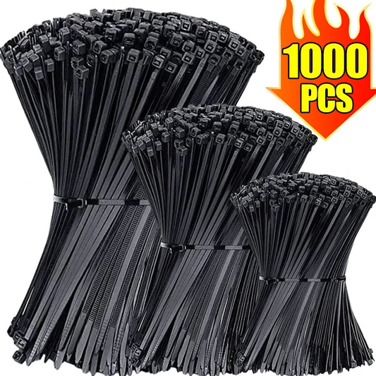 1000/100Pcs Nylon Cable Ties