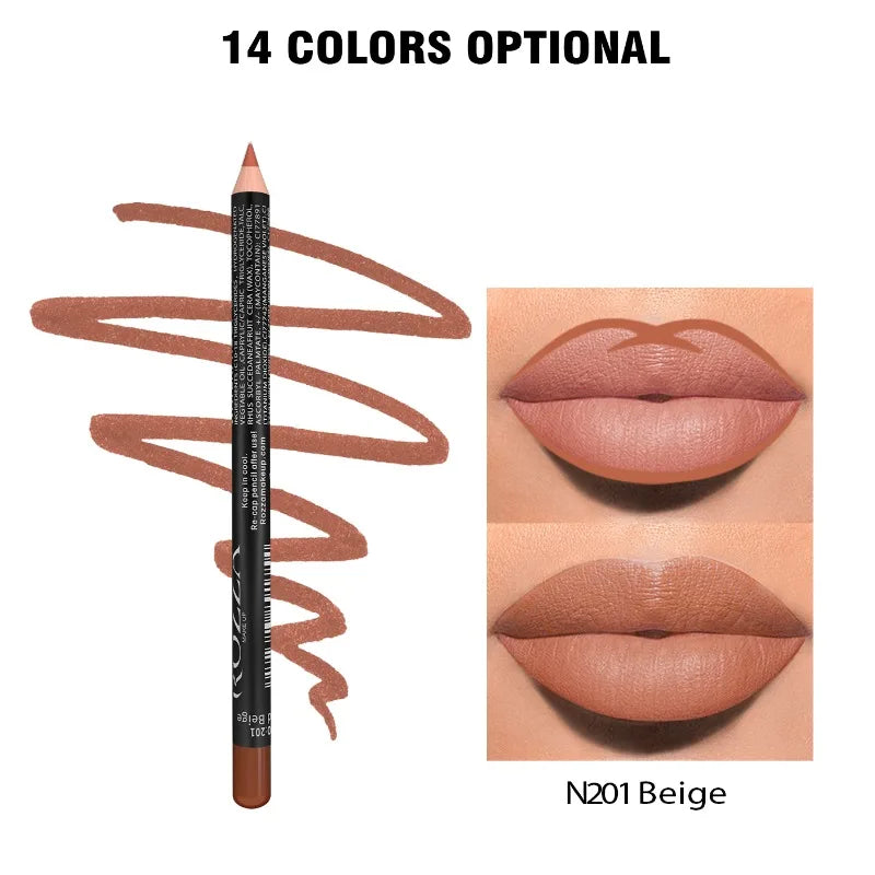 14 Color Nude Matte Lipstick Pencil